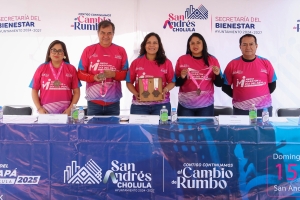 Presentan Playera y Medalla para el Medio Maratón del Día del Papá en San Andrés Cholula