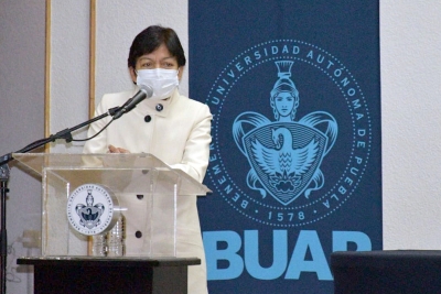 La Rectora Lilia Cedillo Ramírez preside informe del director de la Facultad de Administración