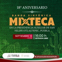 Celebrará Banda Sinfónica Mixteca 18 años de trayectoria: Cultura