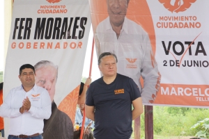 Fer Morales y Marcelo Téllez dialogan con ciudadanos de Jalpan