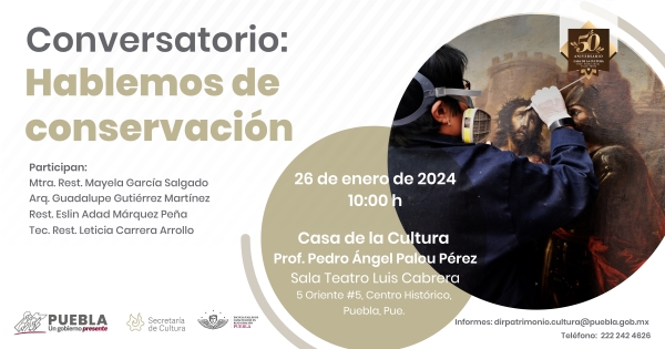 Realizará Cultura conversatorio en conmemoración al “Día Internacional del Conservador Restaurador”