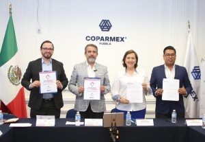 SE COMPROMETE NÉSTOR CAMARILLO CON LA COPARMEX A IMPULSAR EL DESARROLLO DE PUEBLA