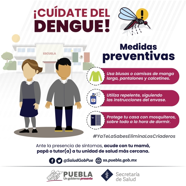 Puebla, sin nuevos casos por dengue en últimas 24 horas: Salud