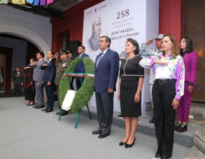 Gobierno del Estado conmemora  el 258 Aniversario del Natalicio del General José María Morelos y Pavón.