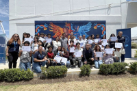 Estudiantes de la BUAP plasman su identidad colectiva en mural en Tepeaca