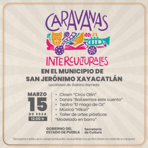 Visitarán “Caravanas Interculturales” municipio de San Jerónimo Xayacatlán