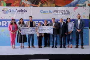 ENTREGA MUNDO TLATEHUI PREMIOS DEL SORTEO PREDIAL 2024