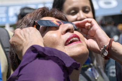 En la BUAP se instalaron telescopios para que los universitarios observaran el eclipse solar: un espectáculo sin igual