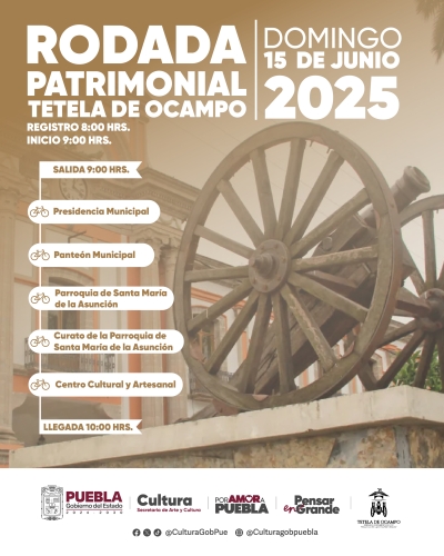 Gobierno estatal invita a las rodadas patrimoniales de junio: Tetela y Zacatlán