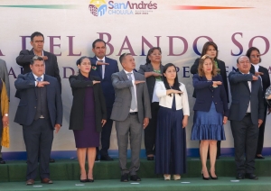 ENCABEZA MUNDO TLATEHUI CEREMONIA CÍVICA Y DEVELA BANDO SOLEMNE DE FIESTAS PATRIAS