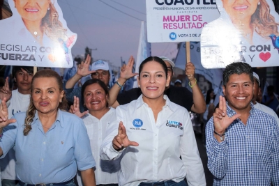 CIERRA LUPITA CUAUTLE CAMPAÑA EN LA COLONIA CONCEPCIÓN LA CRUZ