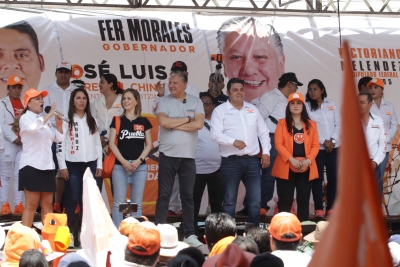 Fernando Morales cierra campaña con más de 10 mil huejotzingas