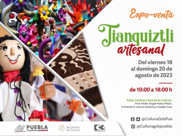 Alista gobierno estatal expo-venta artesanal en Casa de la Cultura